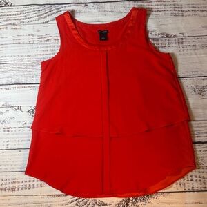 Ann Taylor Red sleeveless blouse